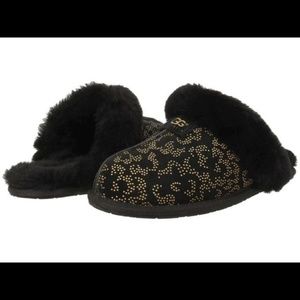 NEW Ugg Scuffette leopard slippers clogs mules 8